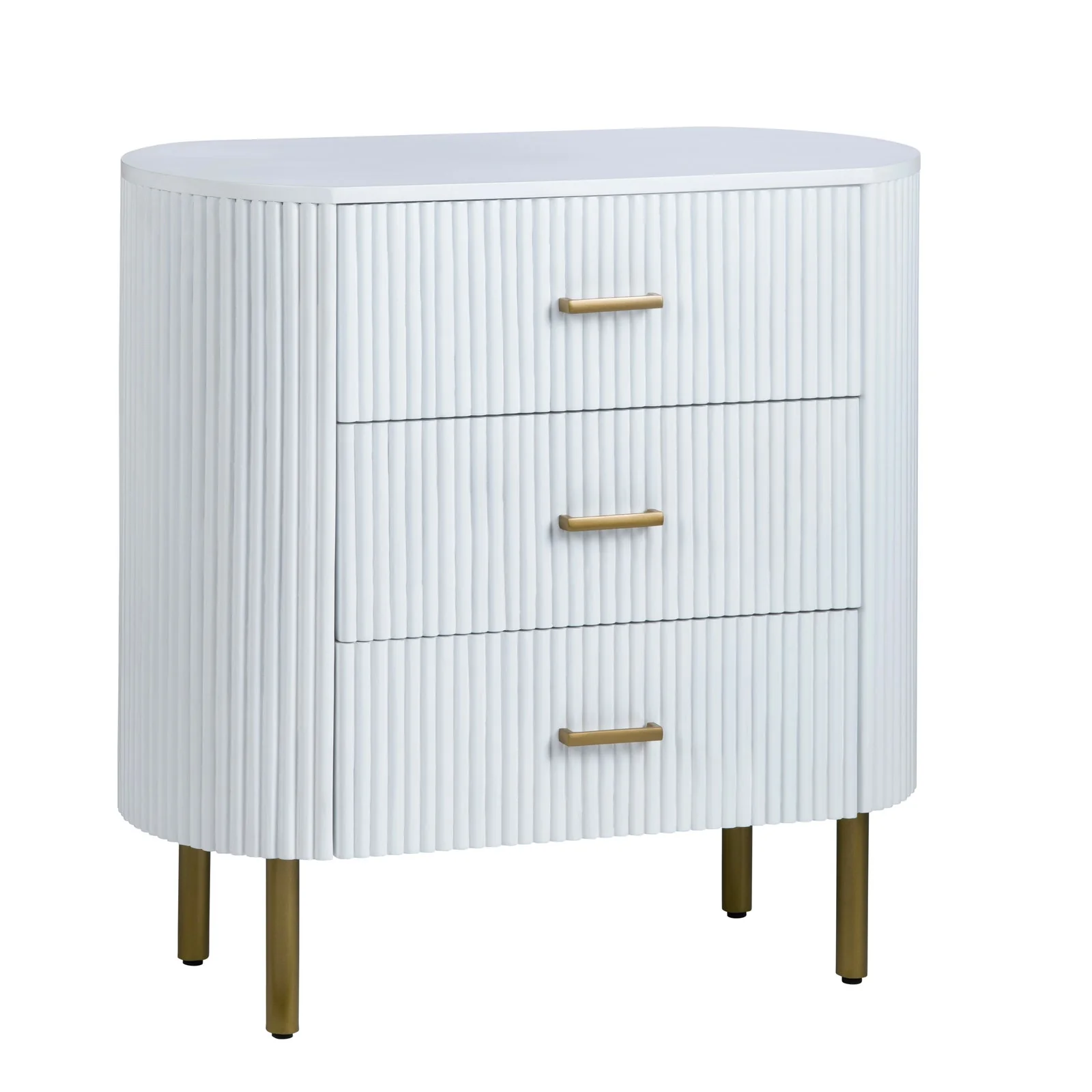 Crestview Collection Astoria White Three Drawer Chest - Image 2