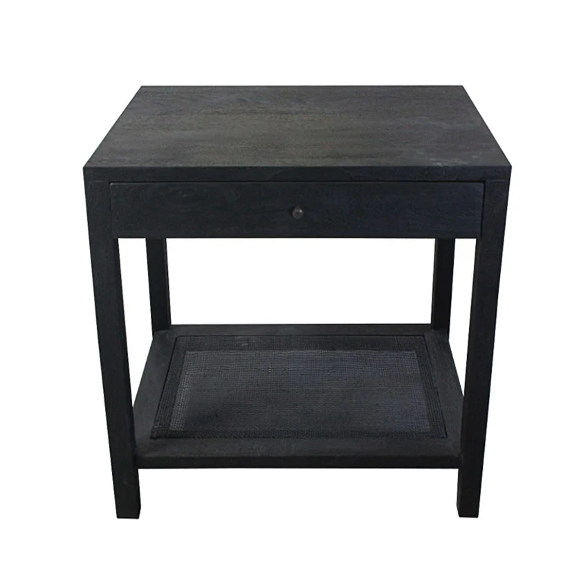 Crestview Collection Barbados Black Cane End Table - Image 3