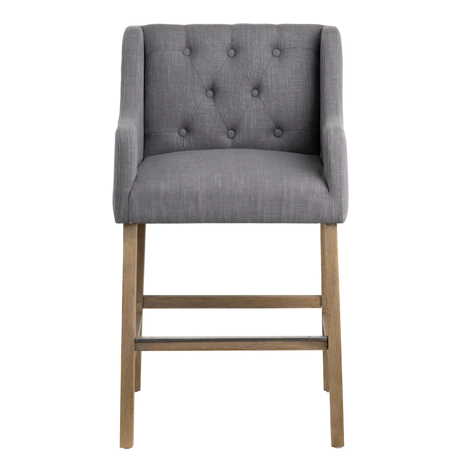 Crestview Collection Barrington Grey Tufted Counter Stool - Image 2