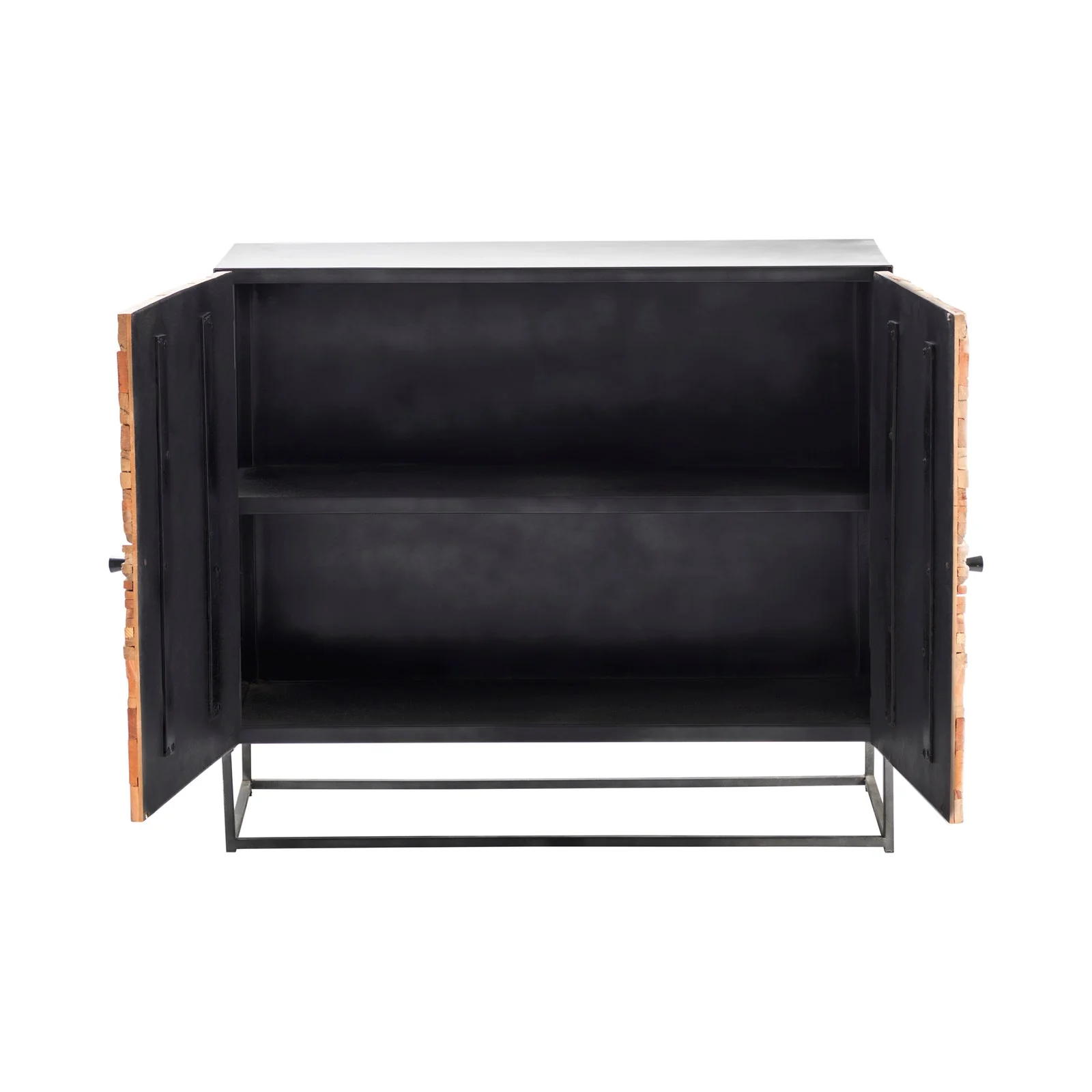 Crestview Collection Bazemore Aged Wood Cabinet - Image 3