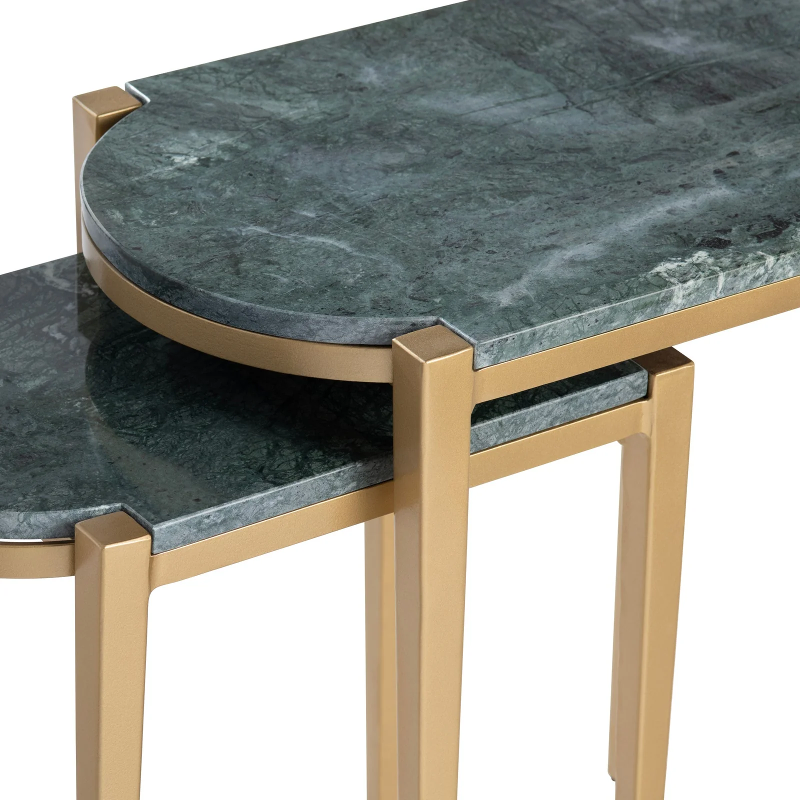 Crestview Collection Beckham Marble Set of 2 Nesting Accent Tables - Image 3