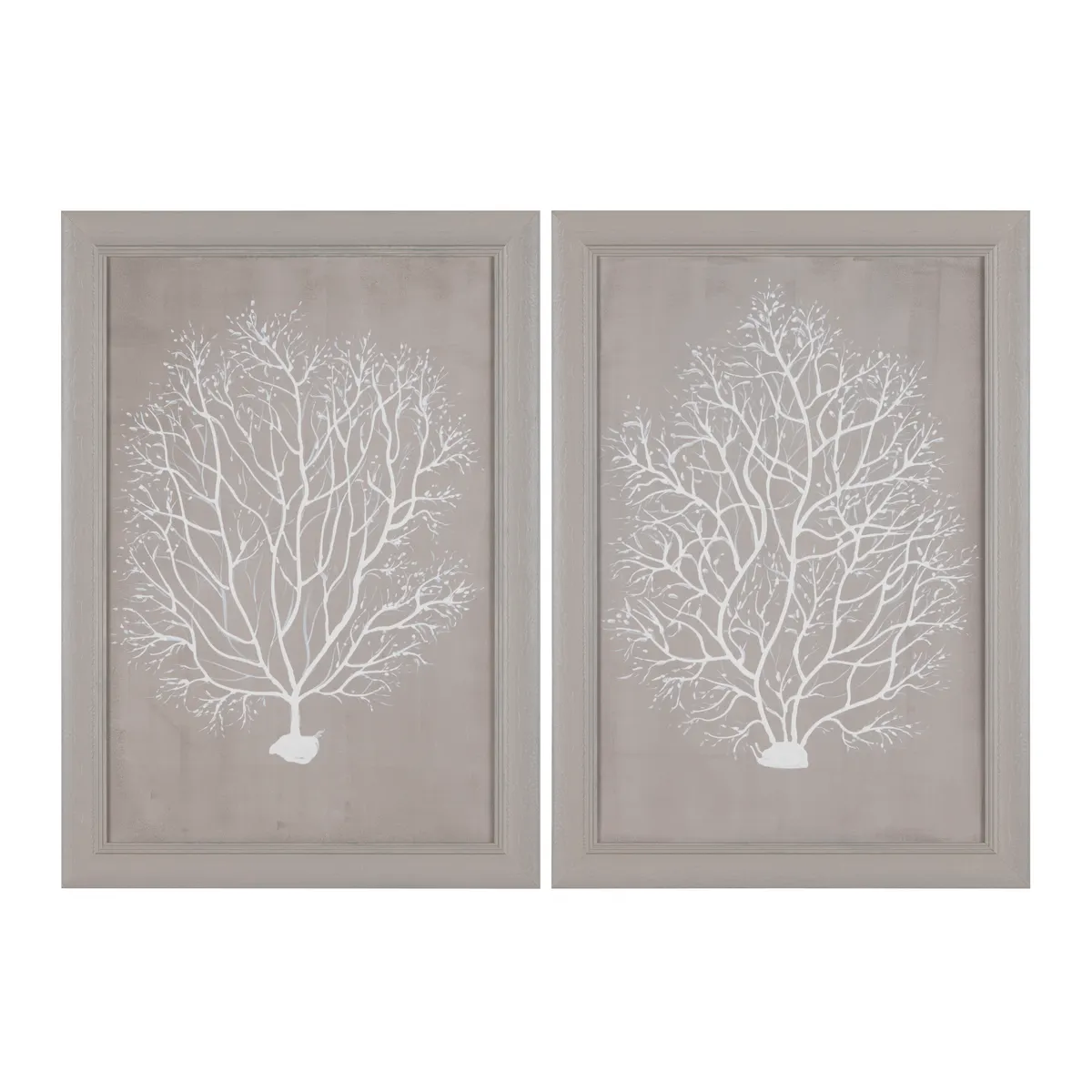 Crestview Collection Beige Corals Wall Art ~ Set Of 2