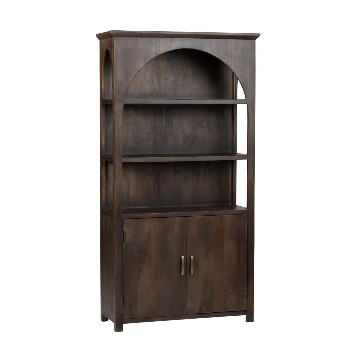 Crestview Collection Belmont Mango Wood Dark Brown Stain Finish Bookcase - Image 2