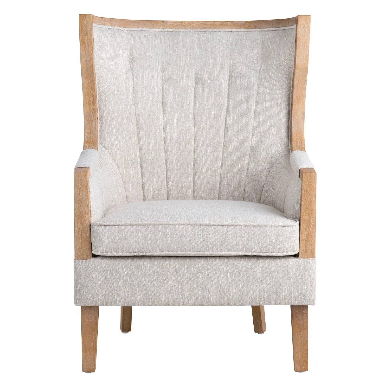 Crestview Collection Bennett Oatmeal Linen Accent Chair - Image 2