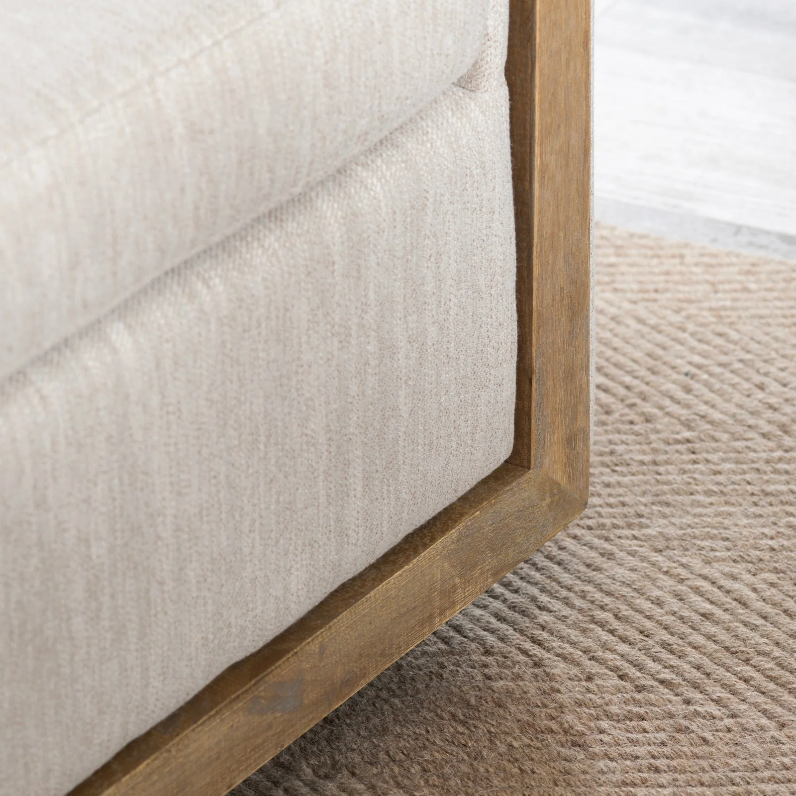 Crestview Collection Bennett Cream Linen Swivel Chair - Image 6