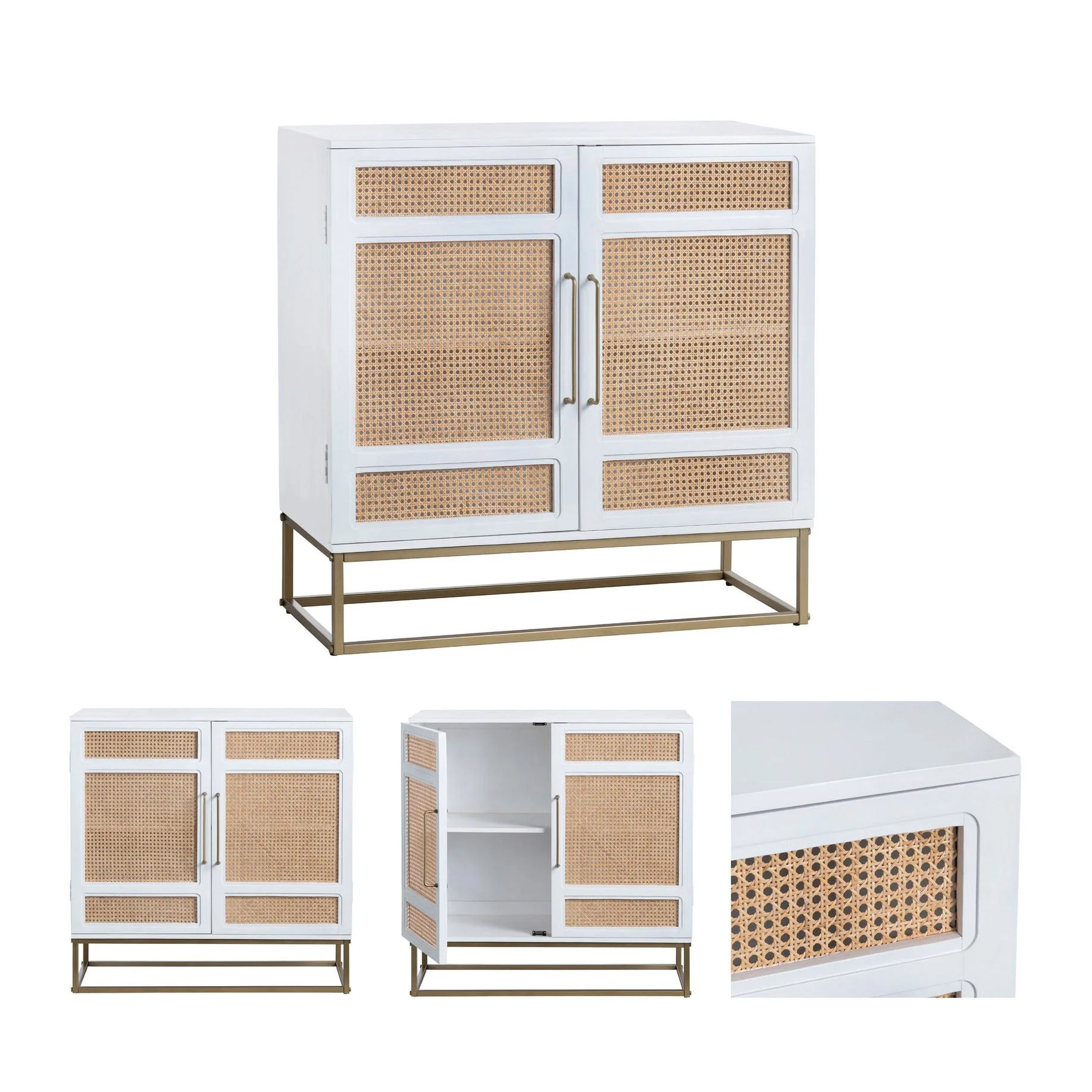 Crestview Collection Biscayne White Coastal Cabinet - Image 6