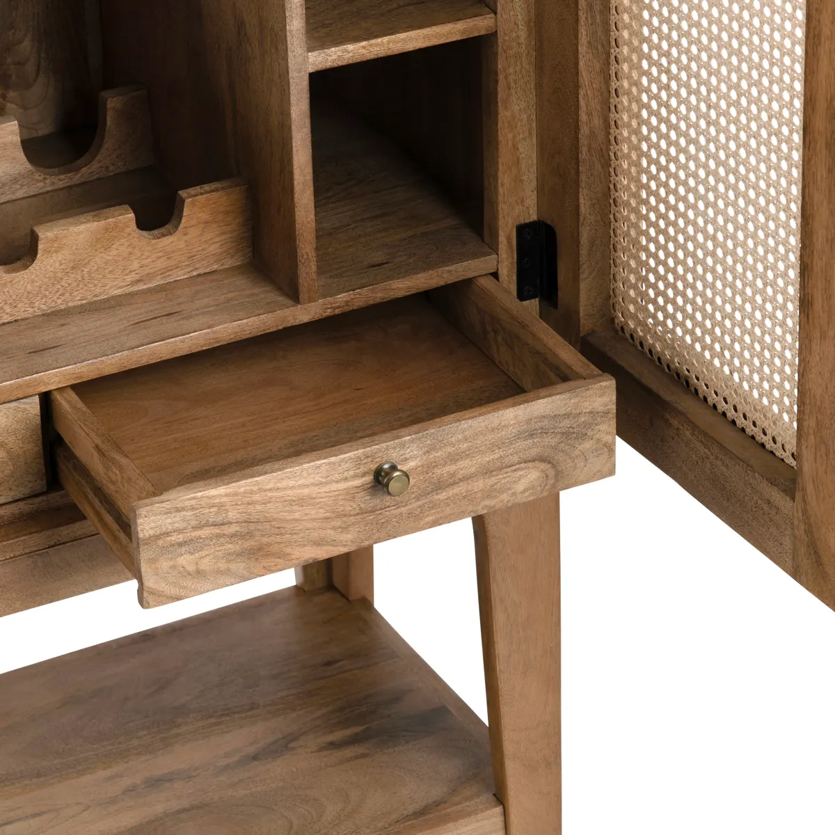 Crestview Collection Biscayne Mango Wood Bar Cabinet - Image 3