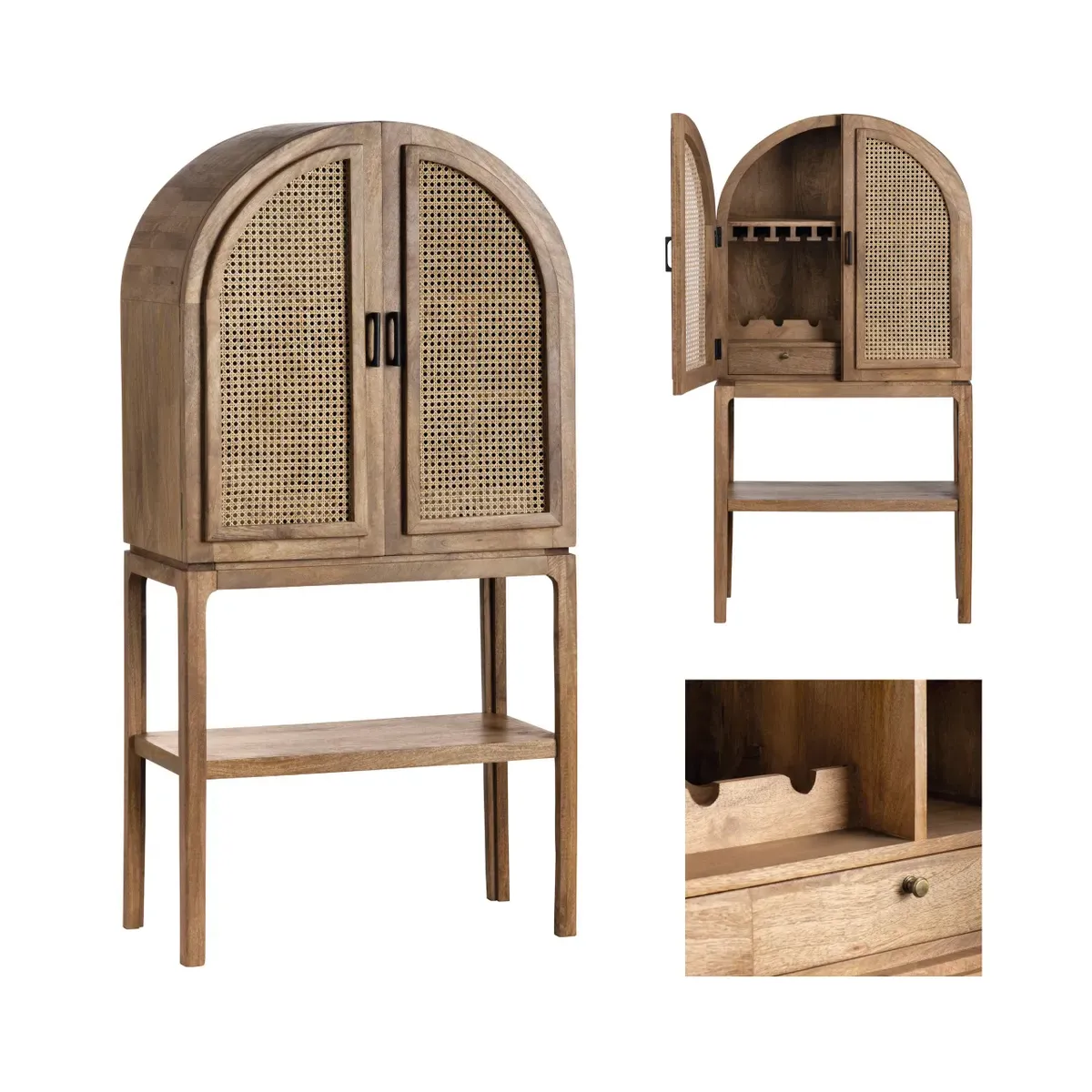 Crestview Collection Biscayne Mango Wood Bar Cabinet - Image 8