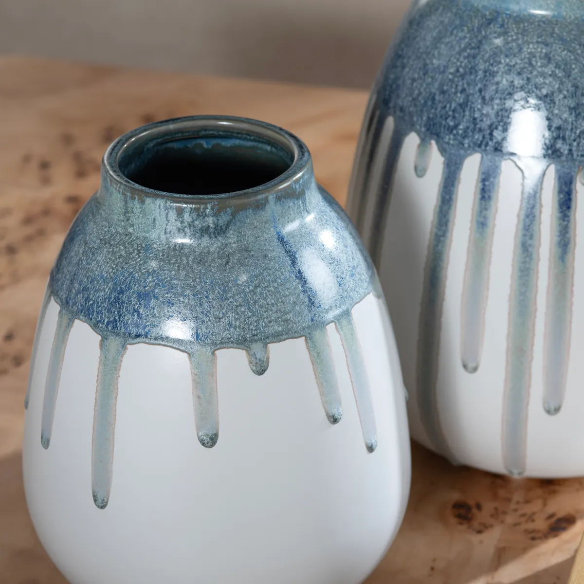 Crestview Collection Blue Cluett Vases ~ Set Of 2 - Image 2