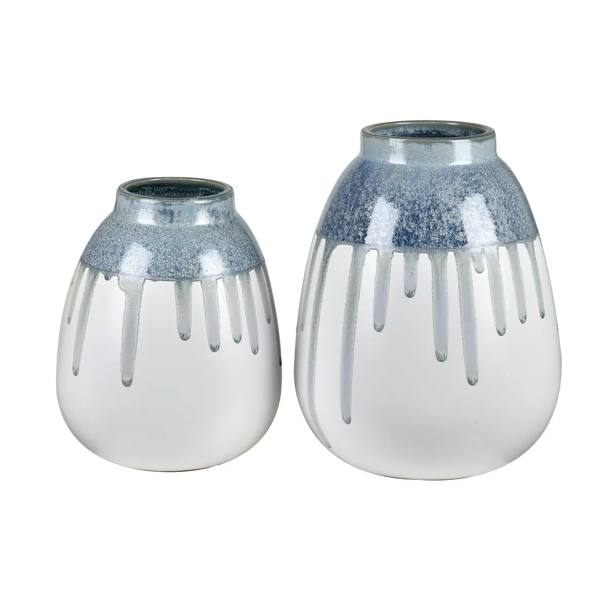 Crestview Collection Blue Cluett Vases ~ Set Of 2 - Image 3