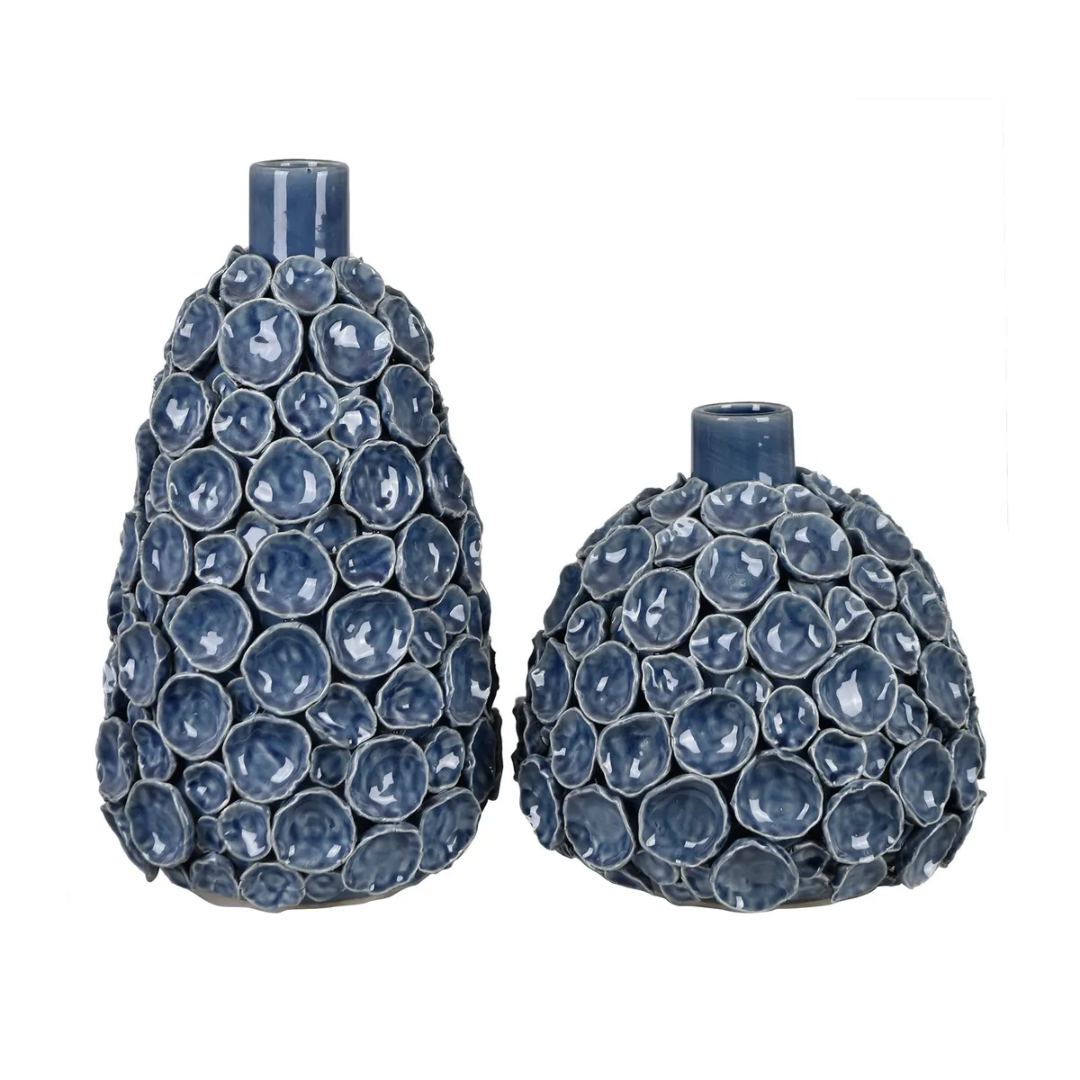 Crestview Collection Blue Emile Vases ~ Set Of 2 - Image 3