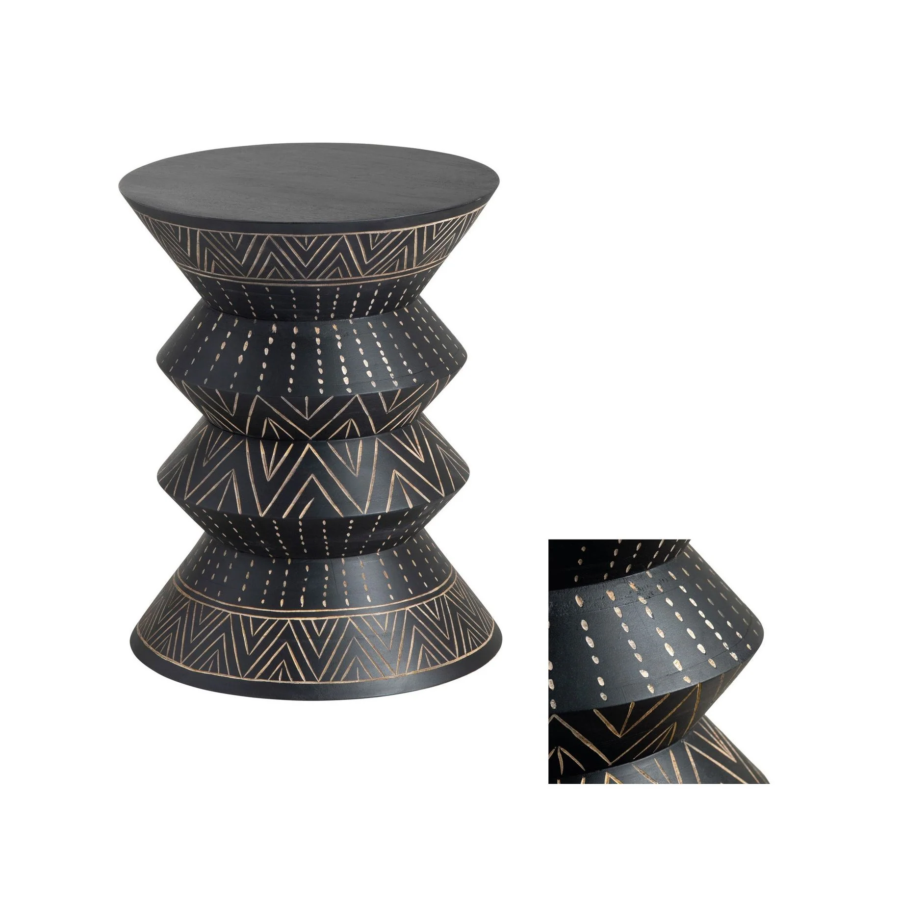 Crestview Collection Borneo Tribal Accent Table - Image 2