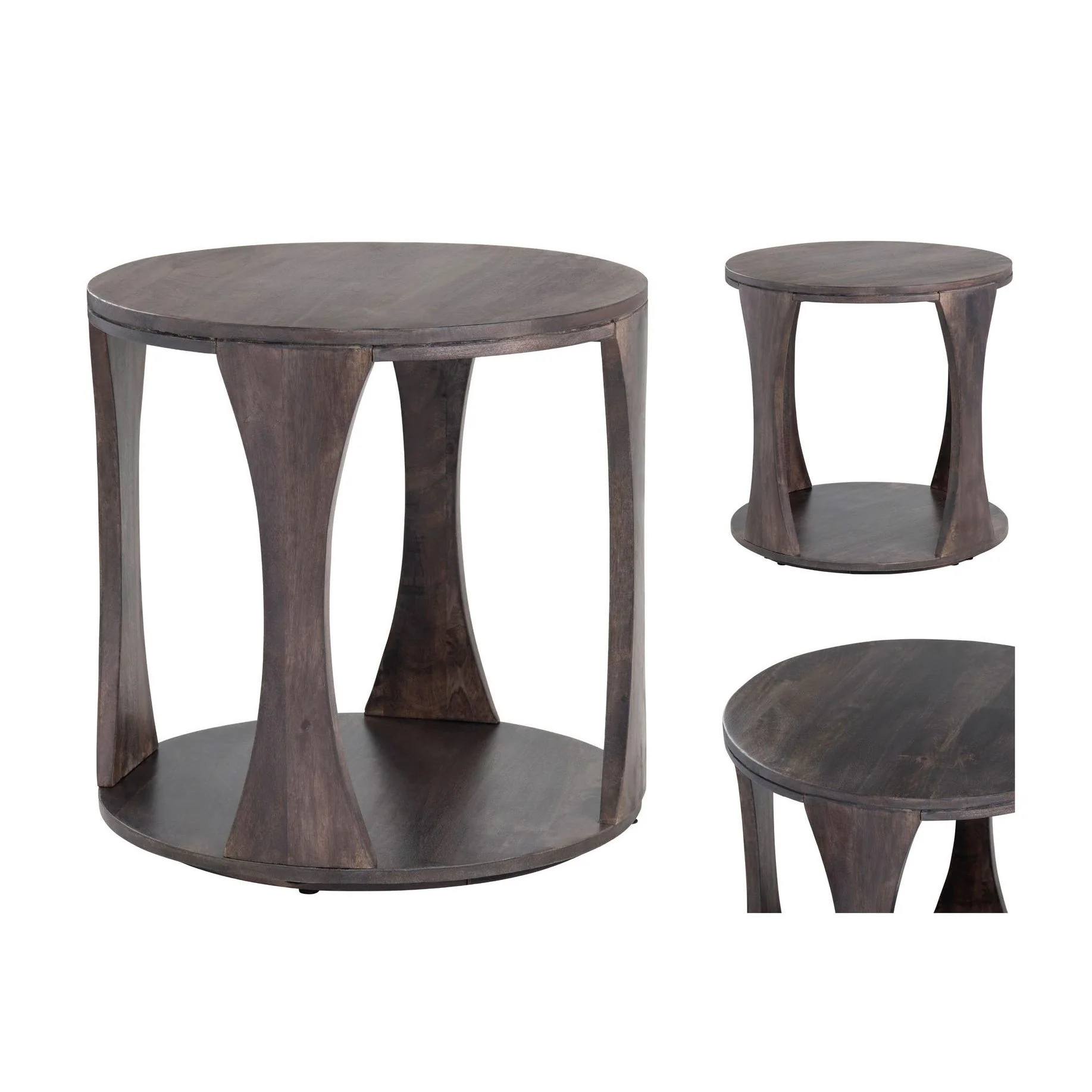 Crestview Collection Bowtie Contemporary Wood End Table - Image 3