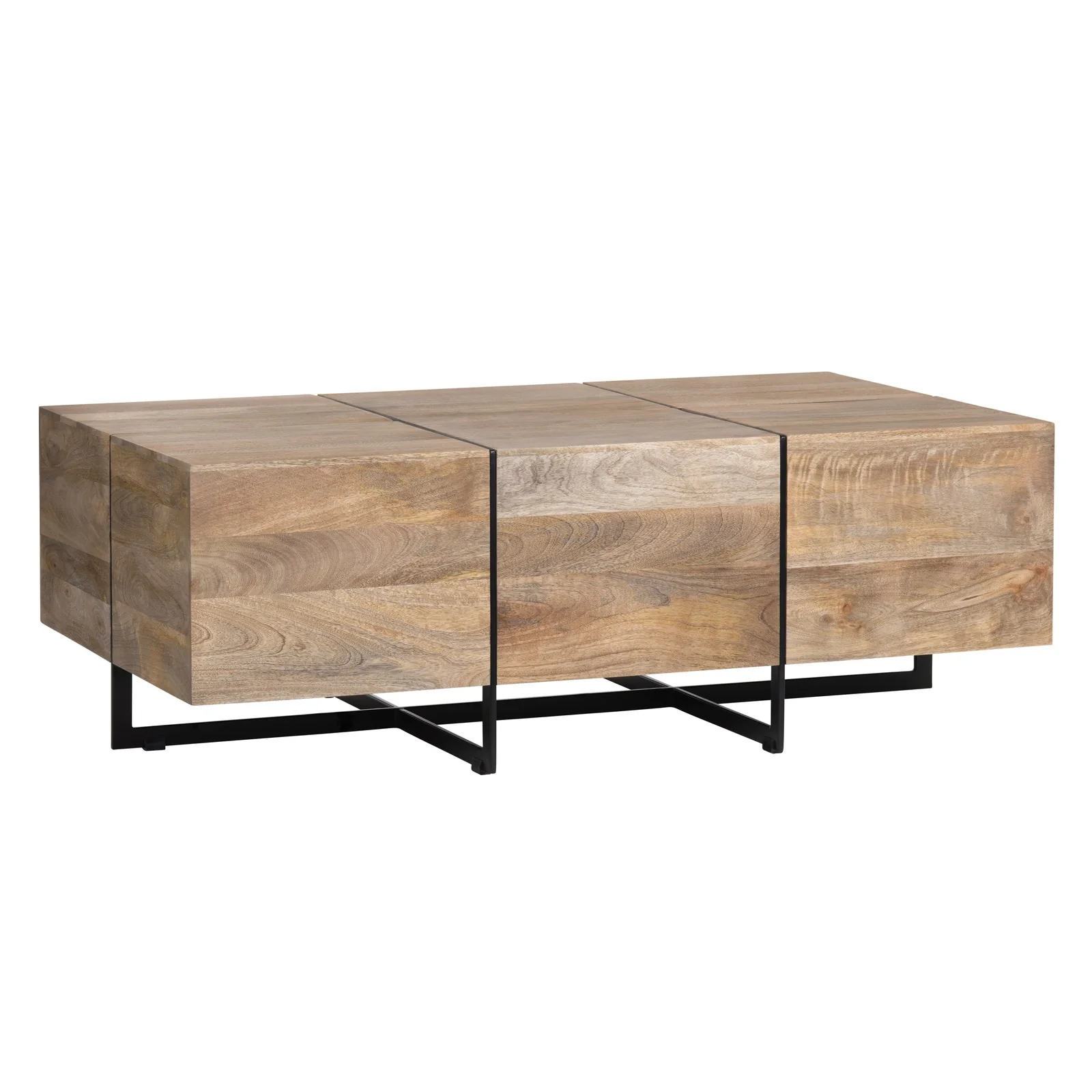 Crestview Collection Brennon Mango Wood Rectangular Coffee Table - Image 2