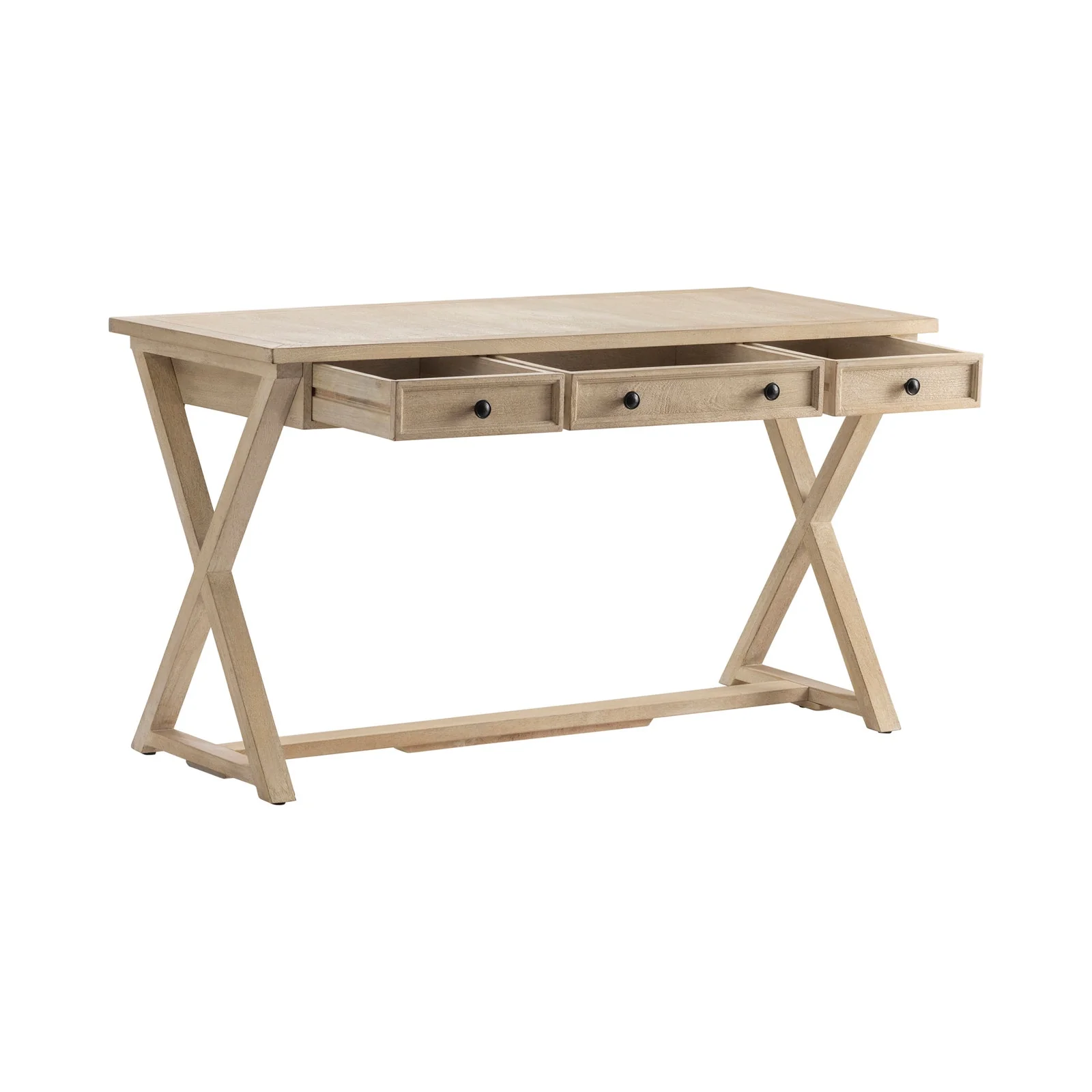 Crestview Collection Brentwood Acacia White Wood Finish Desk - Image 3