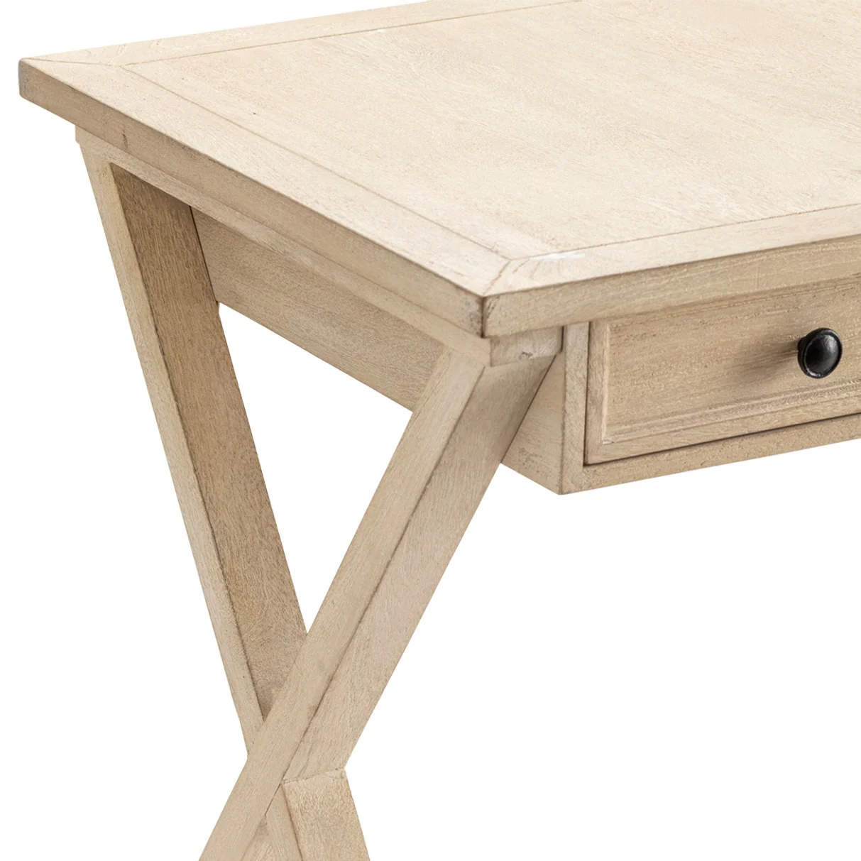 Crestview Collection Brentwood Acacia White Wood Finish Desk - Image 4