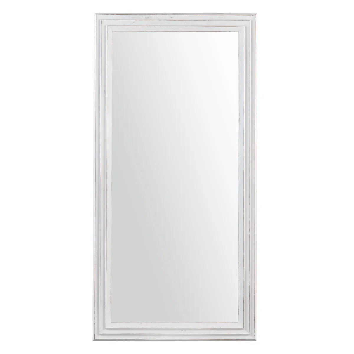 Crestview Collection Brockport White Washed Wooden Mirror