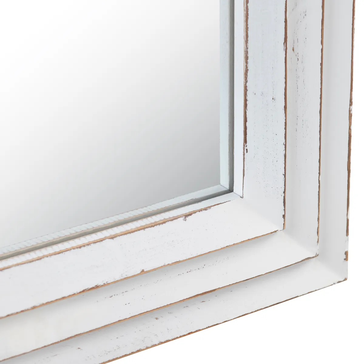 Crestview Collection Brockport White Washed Wooden Mirror - Image 2
