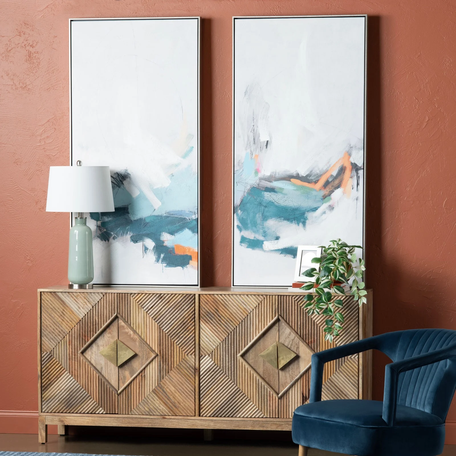 Crestview Collection Brookline Medium Brown Finished Sideboard