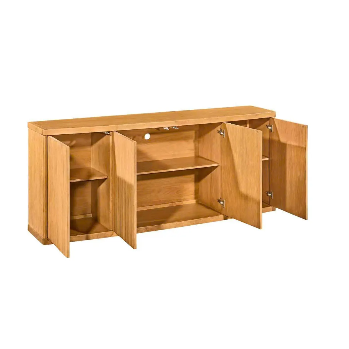Crestview Collection Callie Stained Natural Four - Door Sideboard - Image 3
