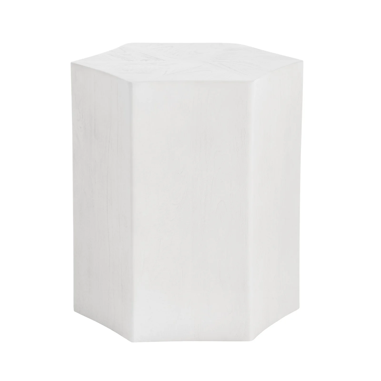 Crestview Collection Caspian Whitewashed Mango Wood Modern End Table - Image 2