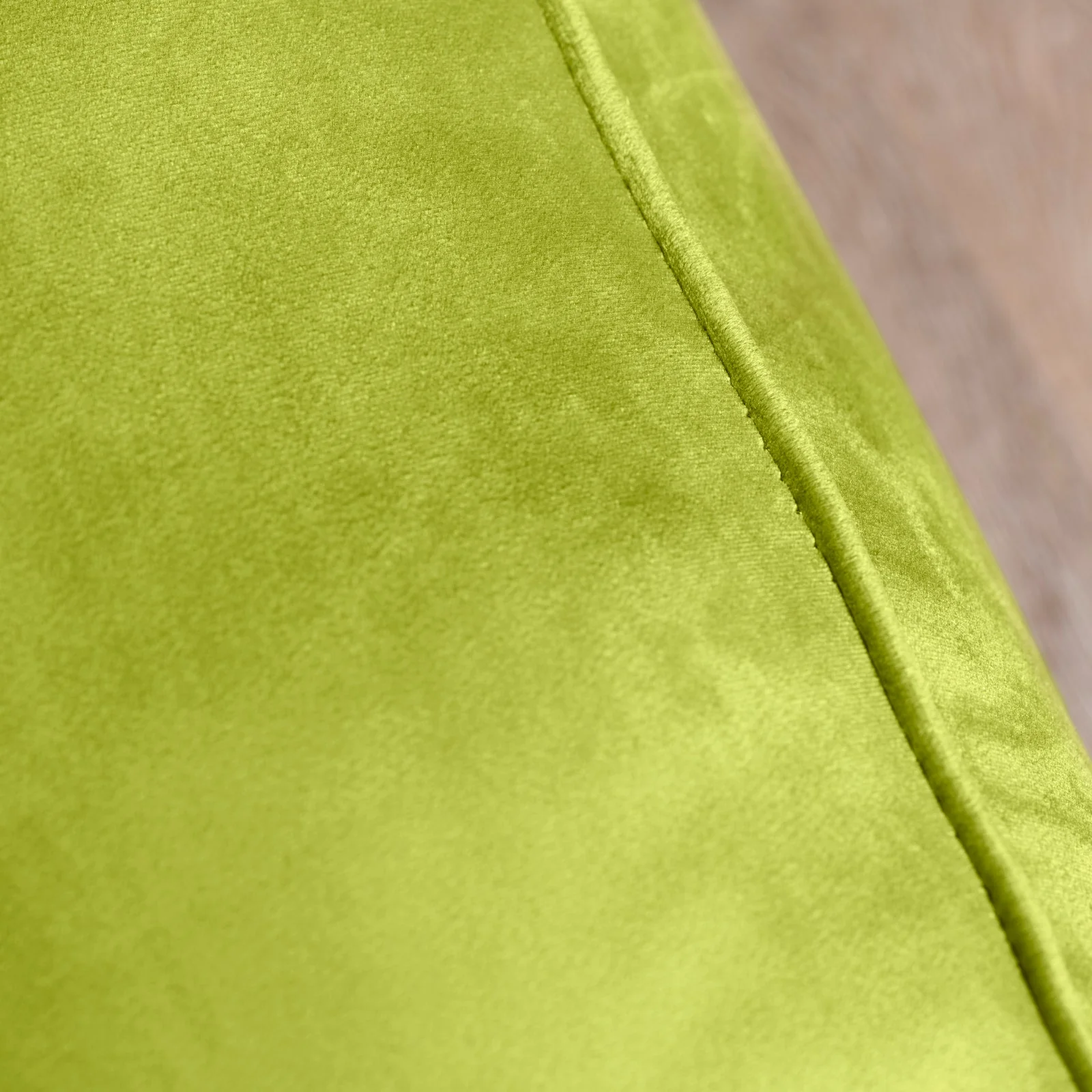 Crestview Collection Cerra Lime Green Velvet Square Foot Stool Pouf - Image 5
