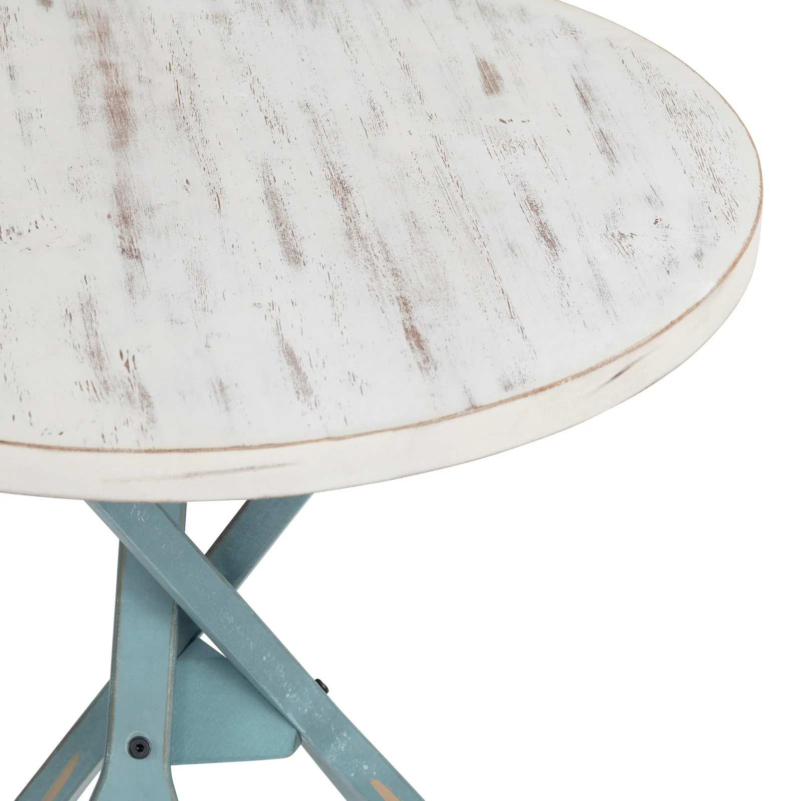 Crestview Collection Chesapeake White and Blue Accent Table - Image 2