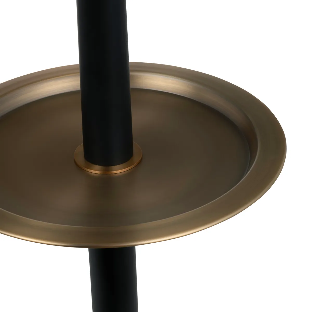 Crestview Collection Claiborne Brass Tray Floor Lamp - Image 2