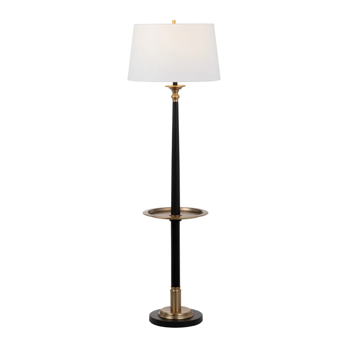 Crestview Collection Claiborne Brass Tray Floor Lamp - Image 4