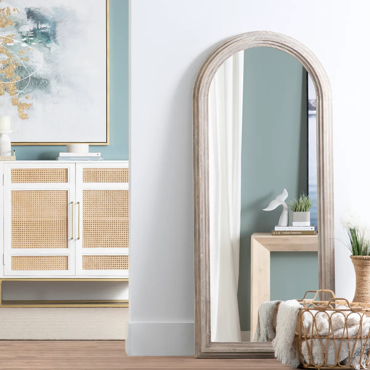 Crestview Collection Commack Wooden Arch Mirror