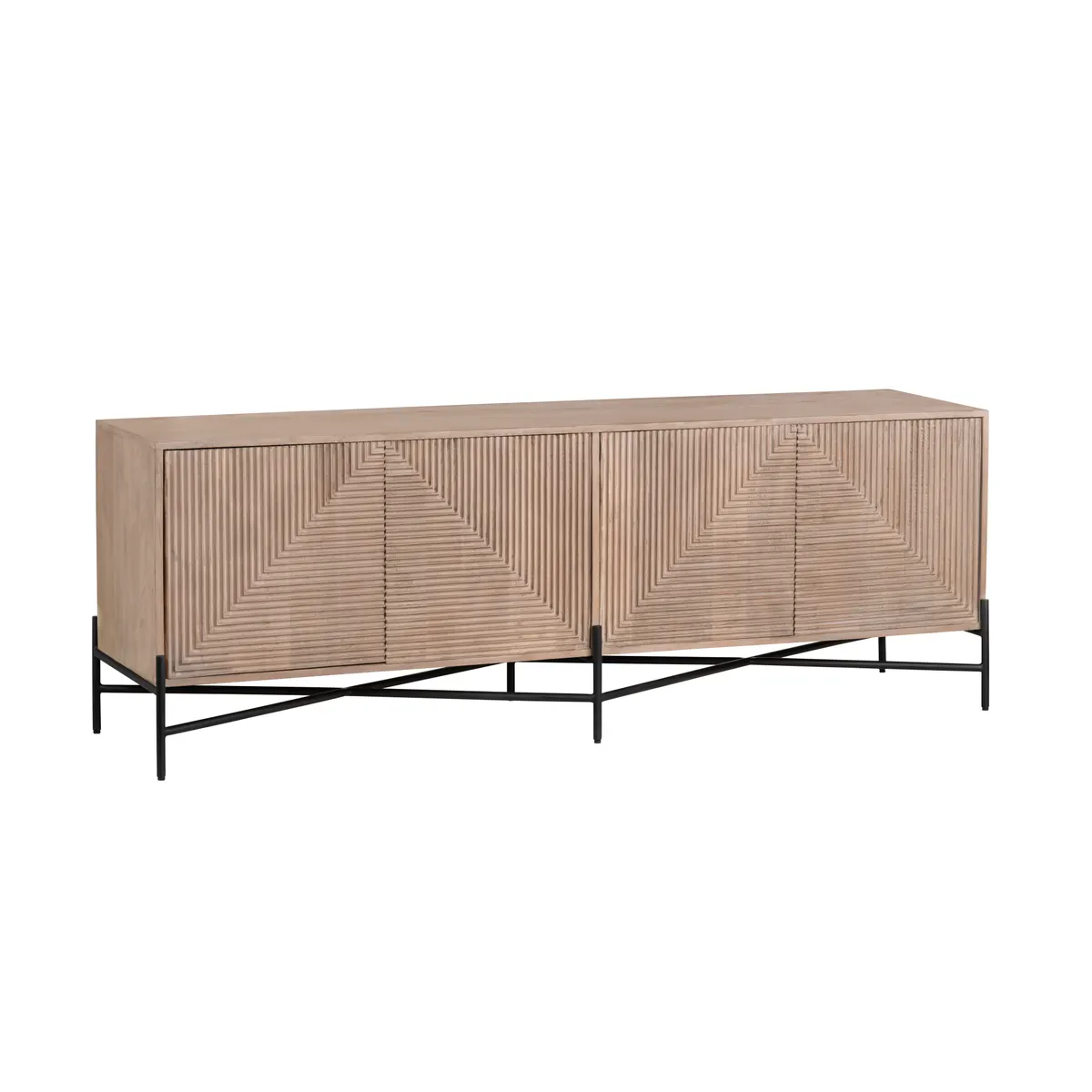 Crestview Collection Cordell Wood Four- Door Sideboard - Image 3