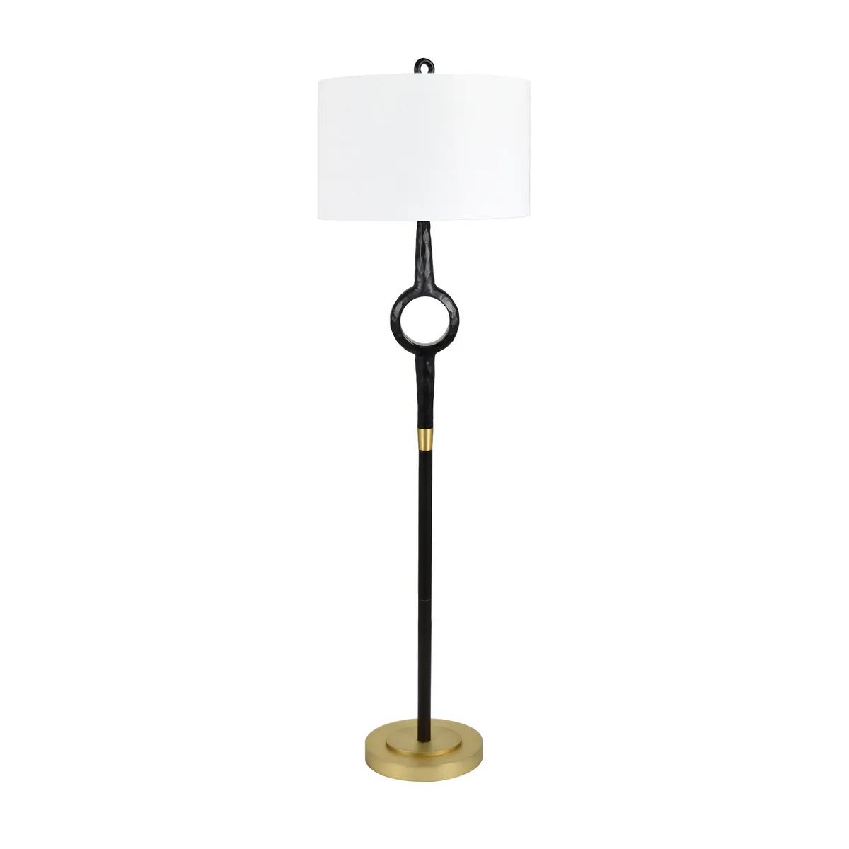 Crestview Collection Creed Gold And Black Metal Floor Lamp