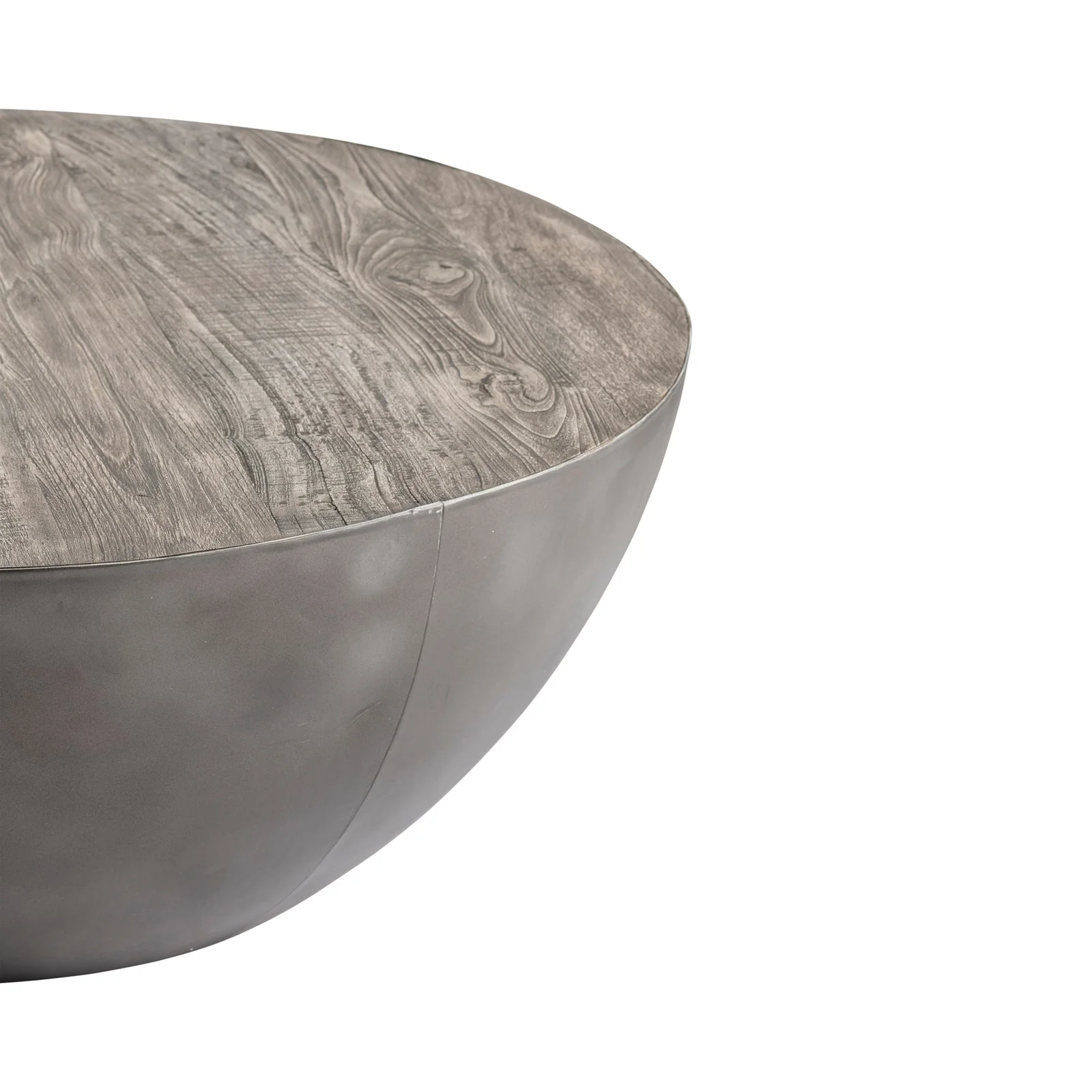 Crestview Collection Darlington Modern Organic Dark Gray Round Coffee Table - Image 2
