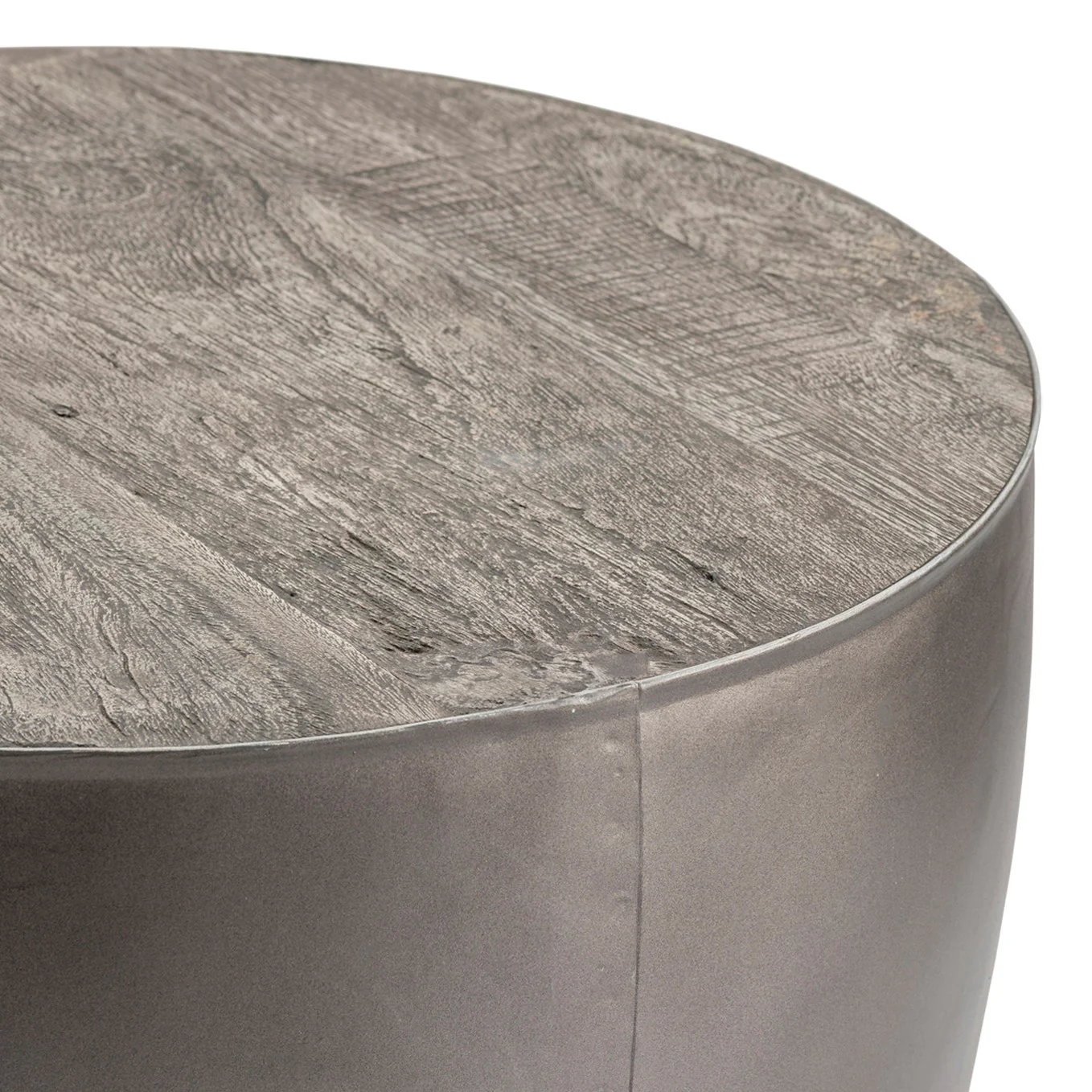 Crestview Collection Darlington Dark Gray Drum Base End Table - Image 3