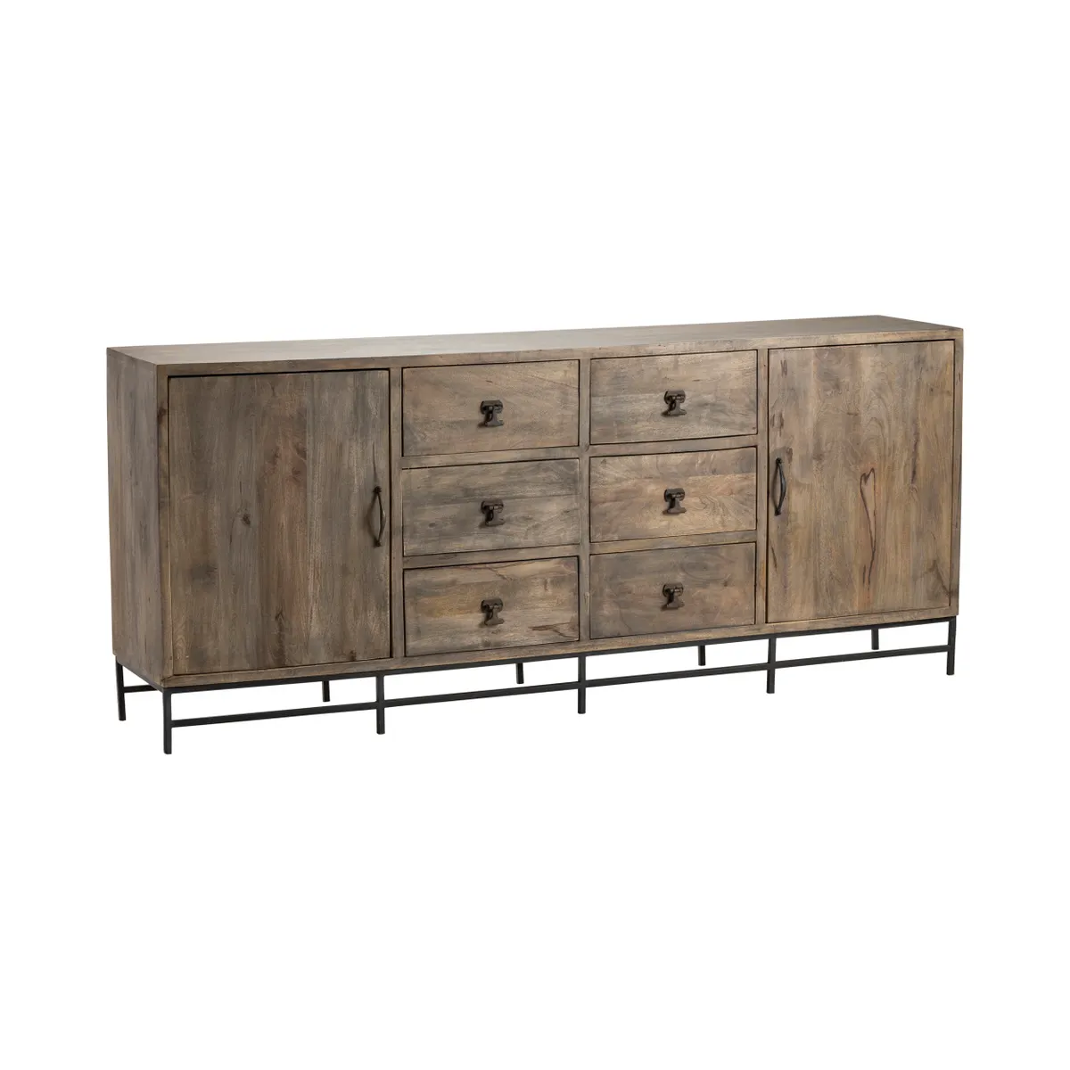 Crestview Collection Devonshire Black Iron Accent Sideboard - Image 5