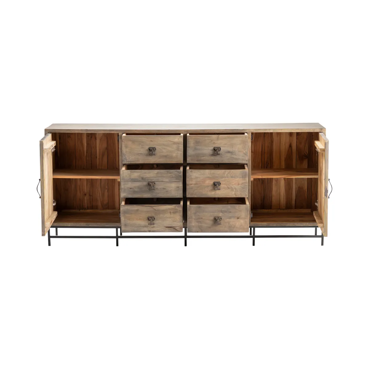 Crestview Collection Devonshire Black Iron Accent Sideboard - Image 8