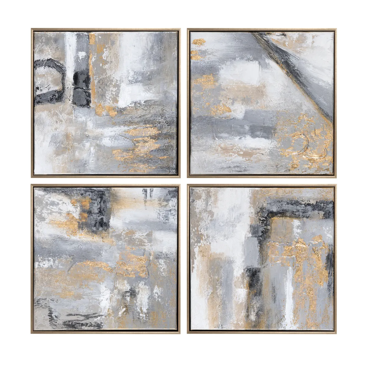 Crestview Collection Dilon Hand Painted Wall Art ~ Set Of 4 - Image 3