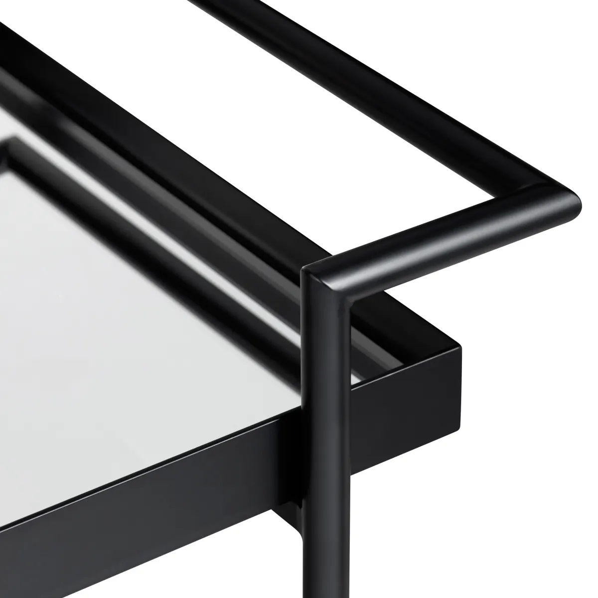 Crestview Collection Dining Mirror Shelves Bar Cart - Image 3