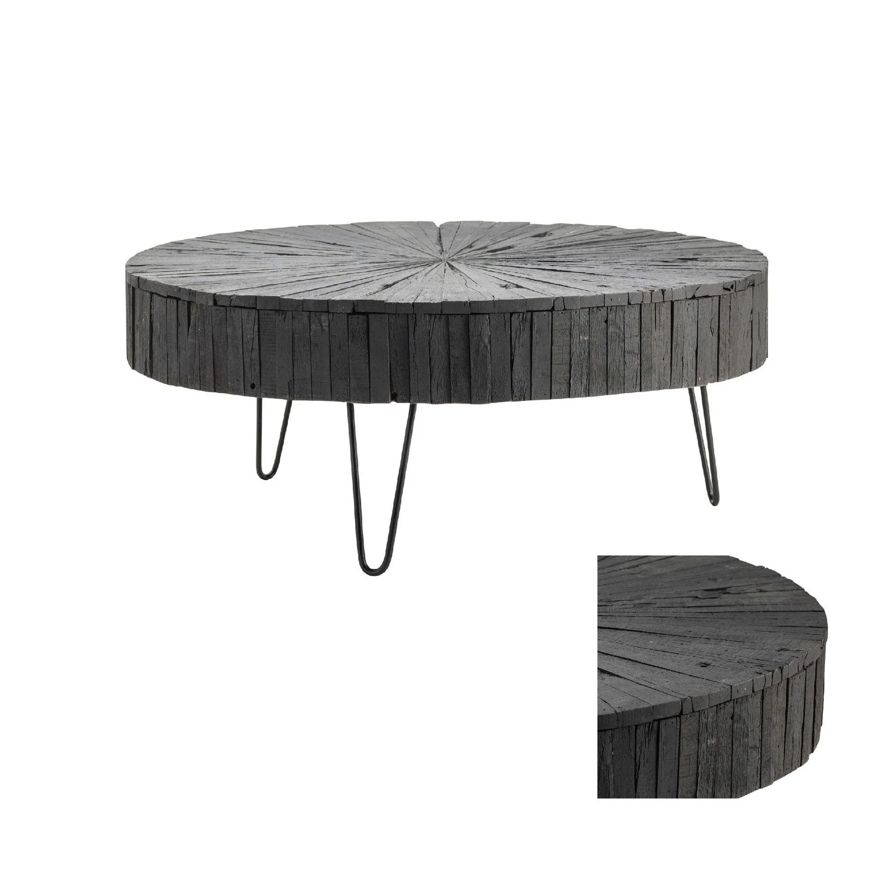 Crestview Collection Dummond Black Round Coffee Table - Image 6