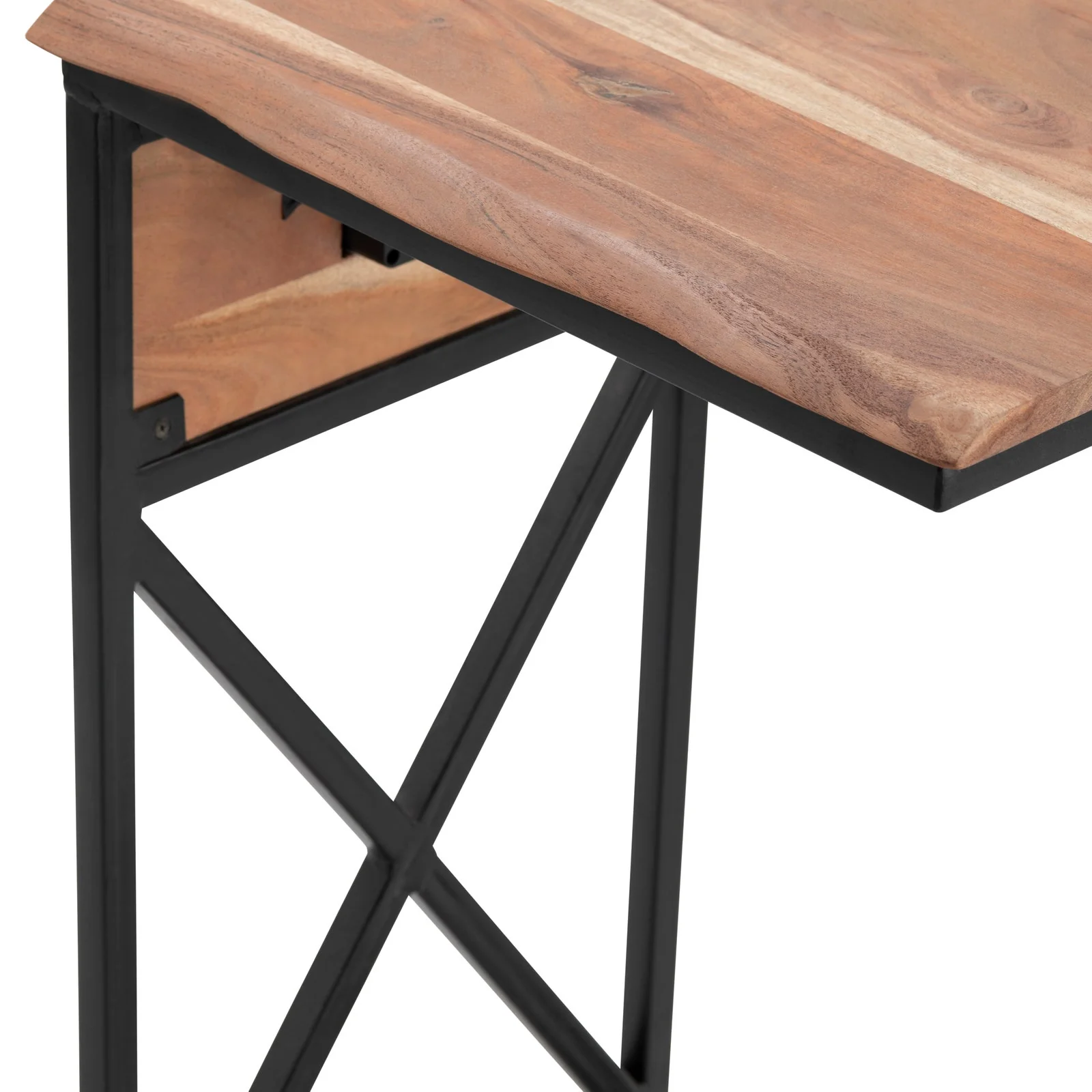 Crestview Collection Dunwell Wood and Iron Accent Table - Image 5