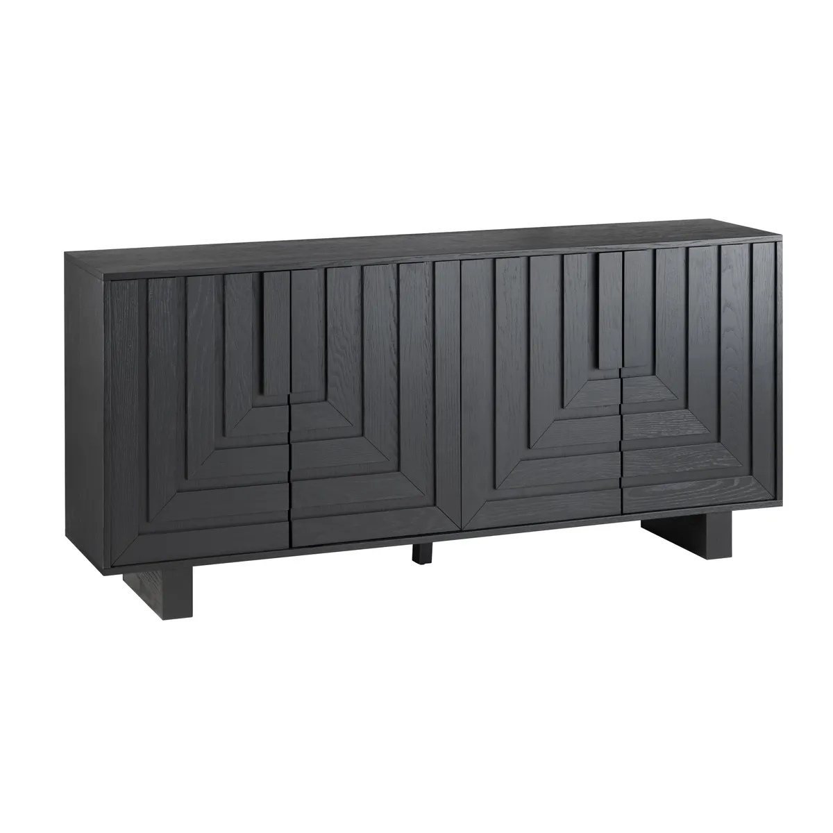 Crestview Collection Dylan Stained Black 4- Door Sideboard