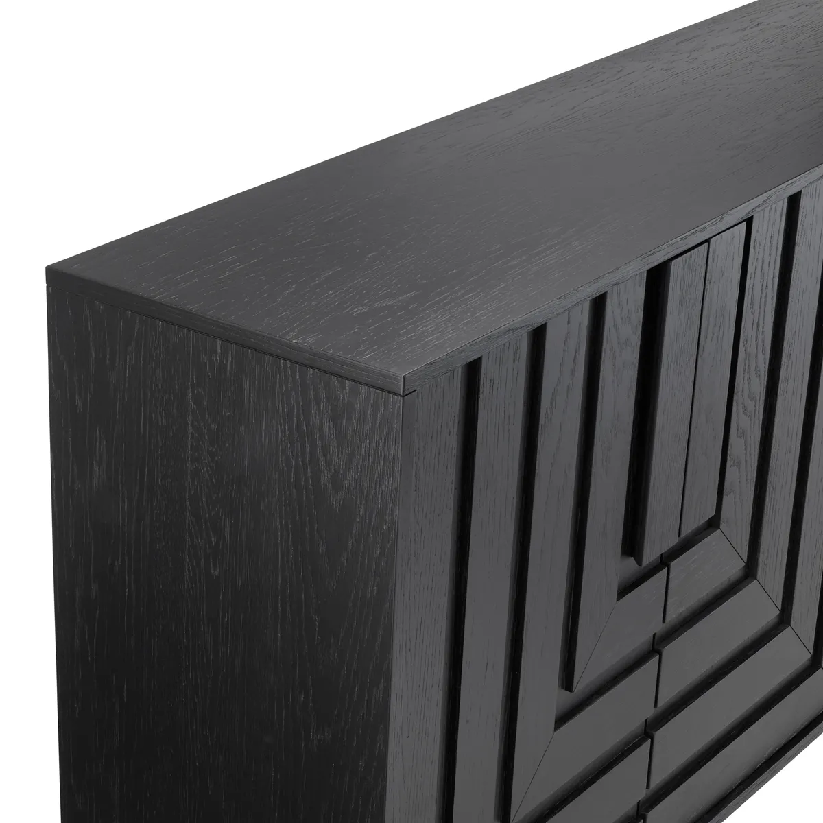 Crestview Collection Dylan Stained Black 4- Door Sideboard - Image 3