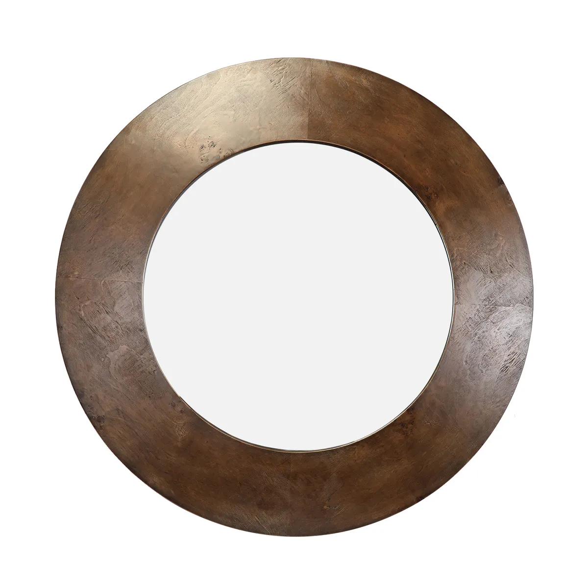 Crestview Collection Edmond 1 Dark Brown Round Mirror
