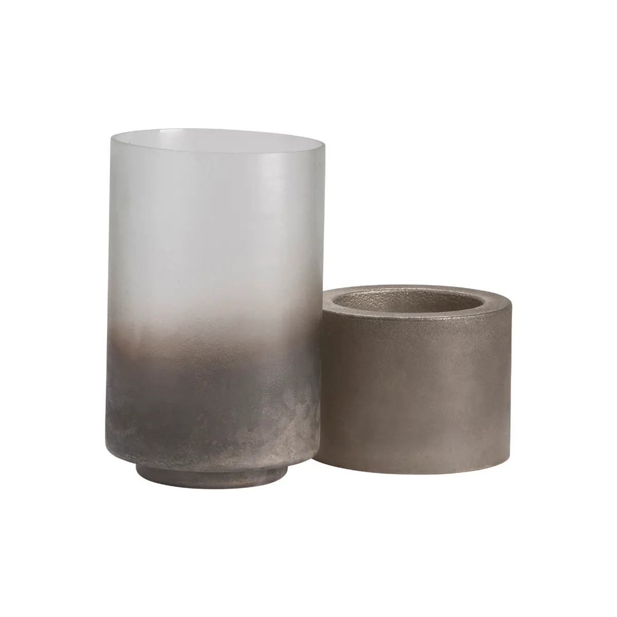 Crestview Collection Ellery Large Metallic Smoke Hurricane Globes - Image 5