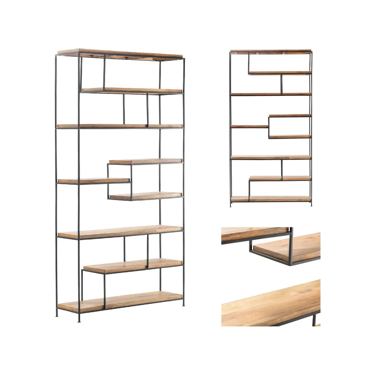 Crestview Collection Ellington Light Brown Wood Etagere - Image 4