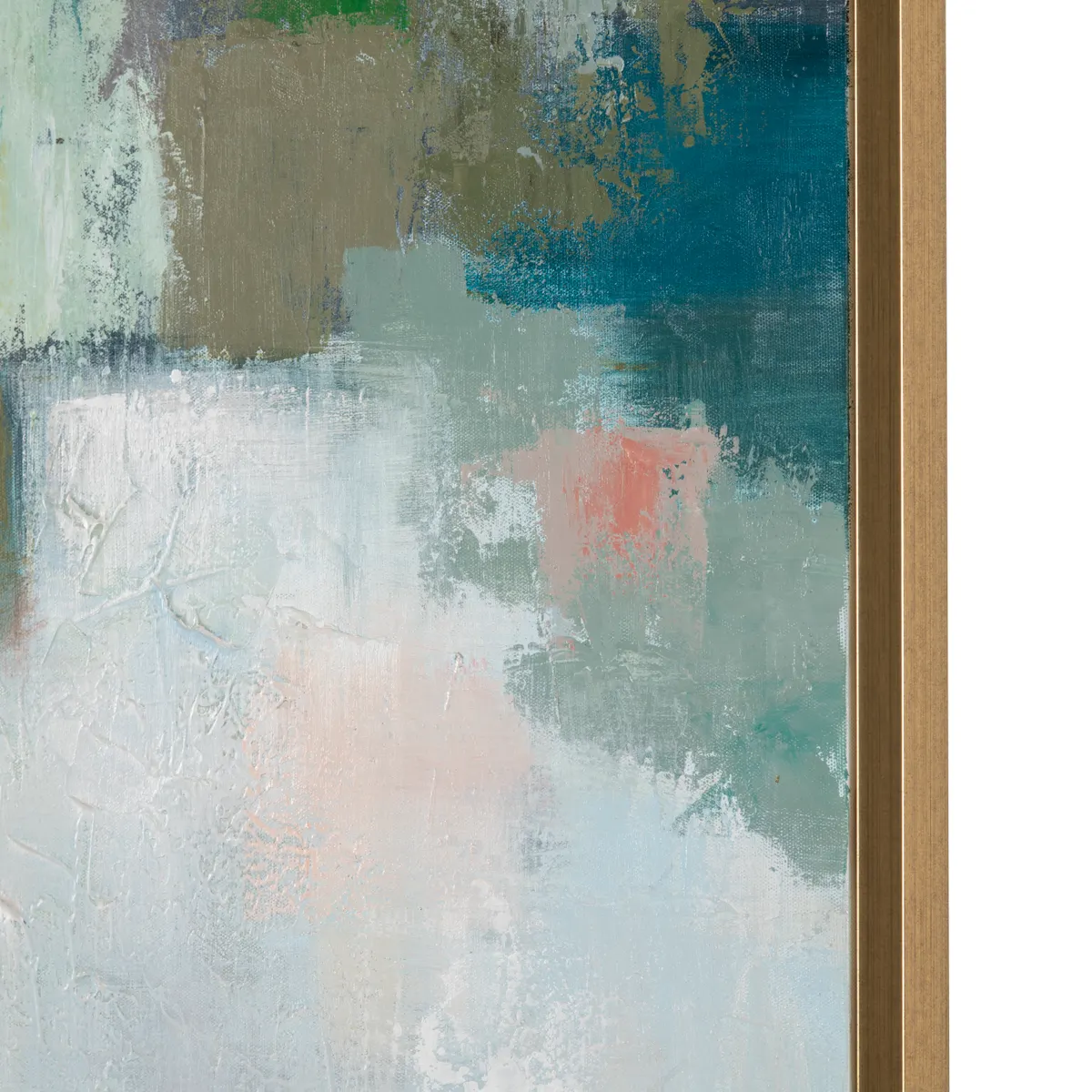 Crestview Collection Emeralds Rich Shades Of Green Hand Finished Wall Art - Image 2