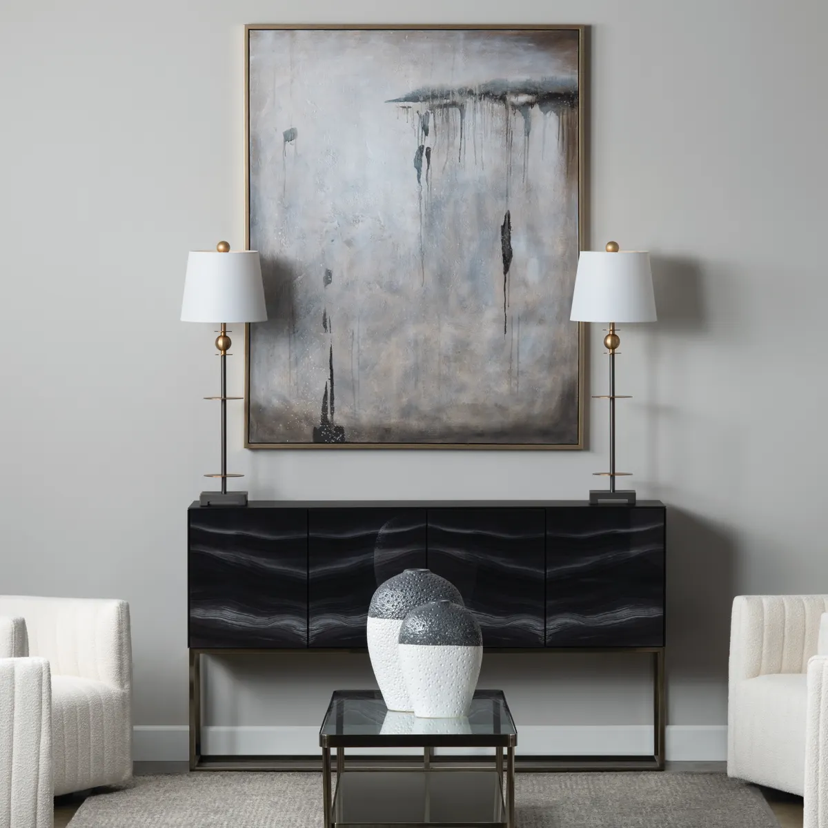 Crestview Collection Emerson Framed Painted Wall Art