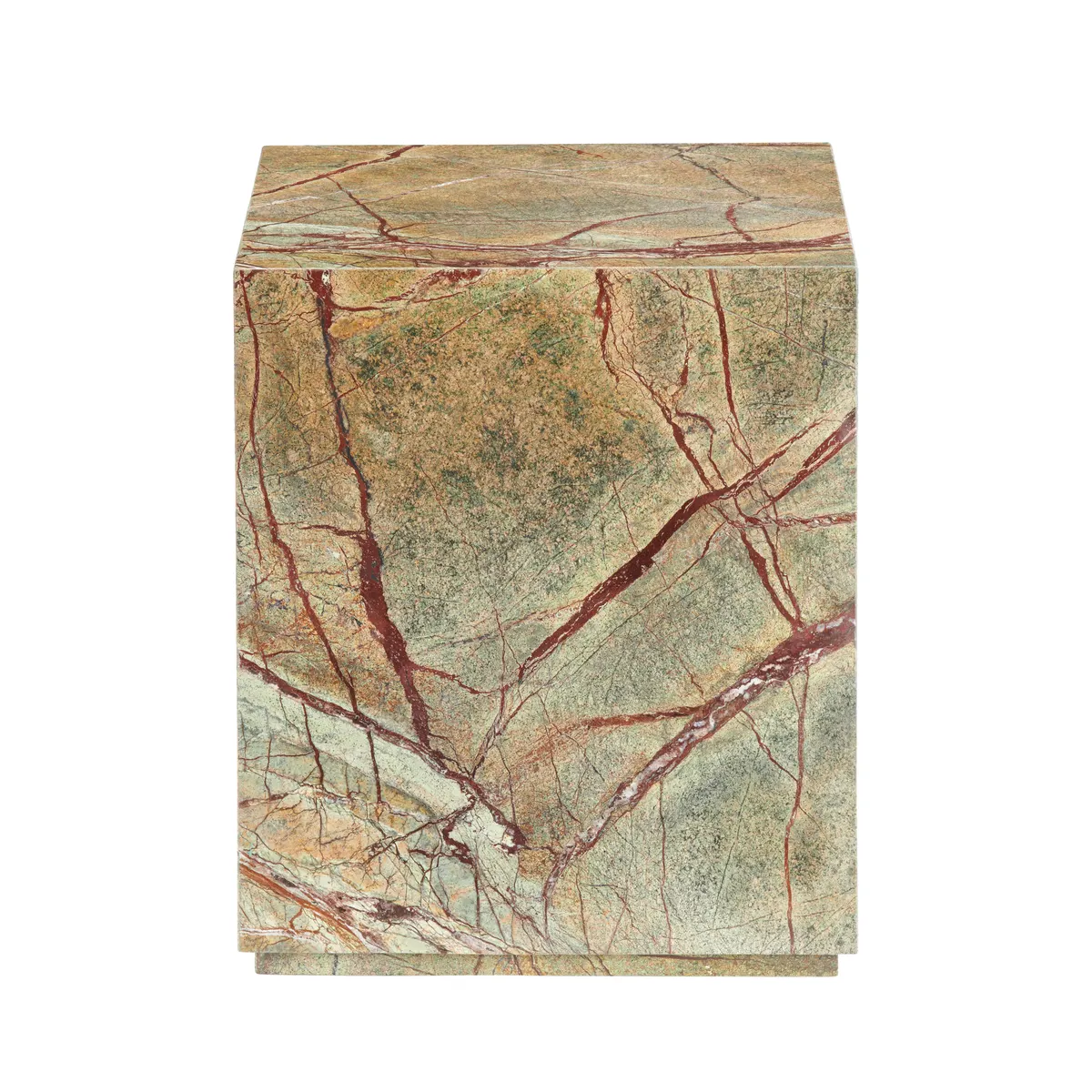Crestview Collection Enzo Marbled Brown and Green Accent Table - Image 2