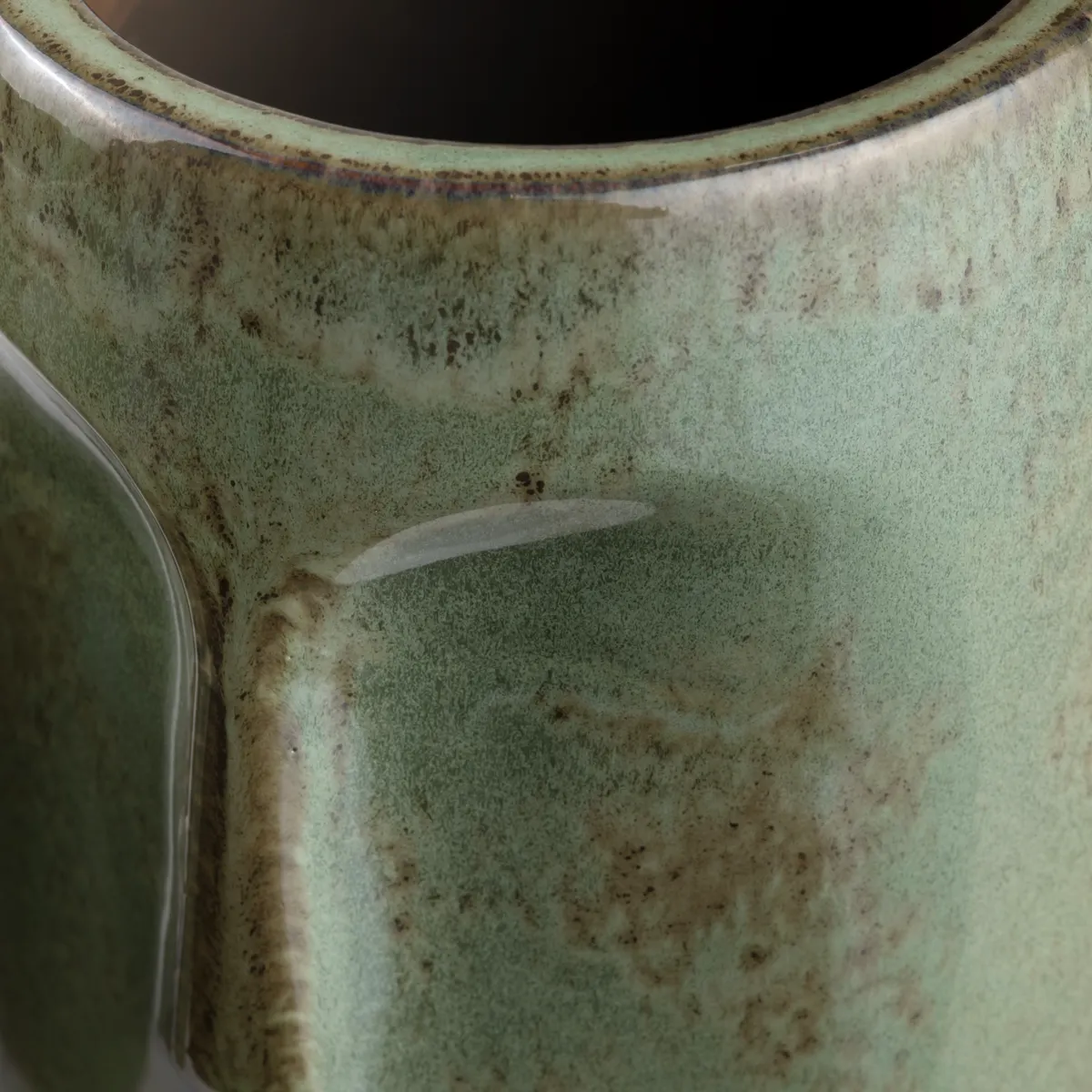 Crestview Collection Facetime Green Ceramic Vases ~ Set Of 2 - Image 4