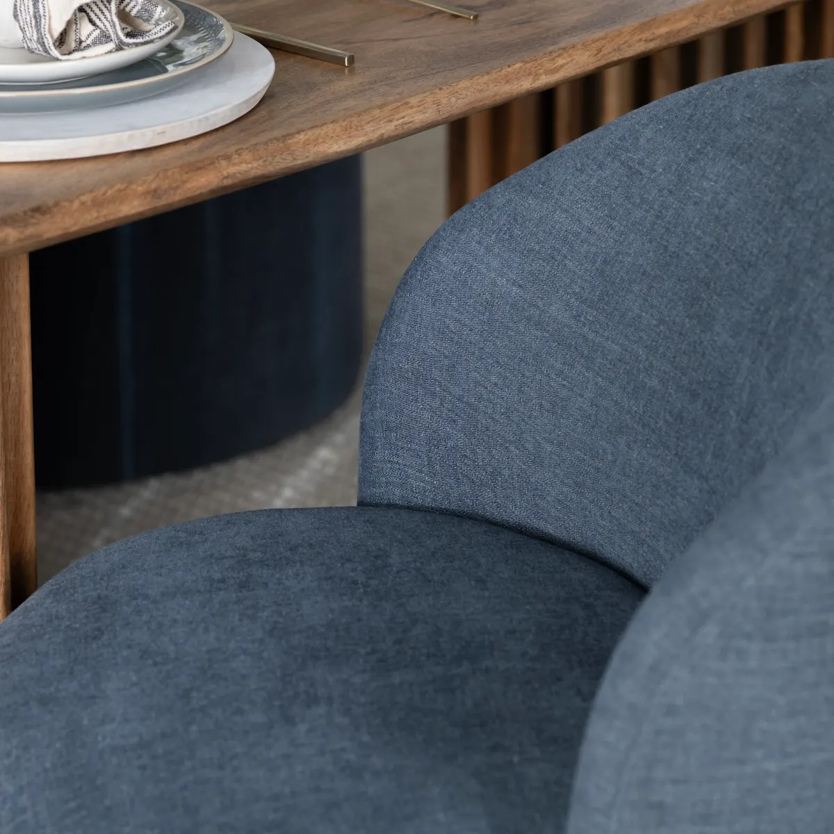 Crestview Collection Fairfax Cobalt Dining Chair - Image 2